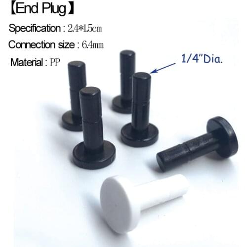 Heman 5pcs 1/4'' straight End Cap End Plug 1/4 inch Hole Seal Stoppers Slip-lock Misting Nozzle Tees Blocked Tool RO Water