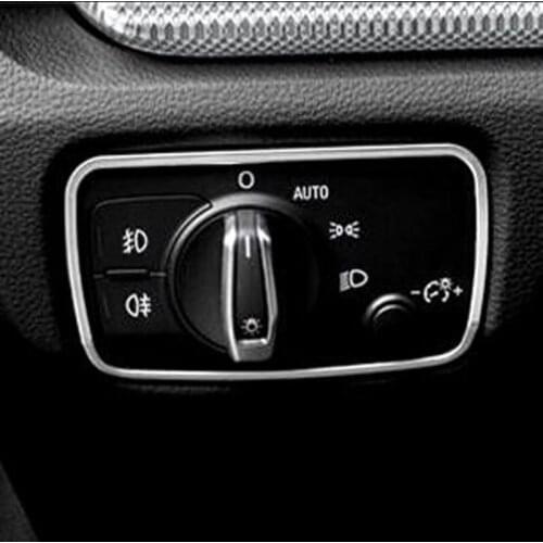 Brand New For Audi A3 High Quality Stainless Steel Car Frame Headlight Adjustme Switch Cover Trim Car Styling Accessories