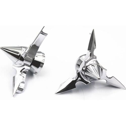 Chrome 29.5mm Spun Blade Spinning Front Axle Cap Nut Cover For Harley Dyna Touring XL XG Softail Electra Glide Motorcycle