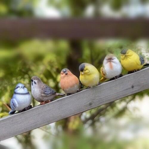 Outdoor Garden Simulation Animal Ornaments Resin Birds Crafts Decoration Balcony Villa Courtyard Parrots Figurines Accessories