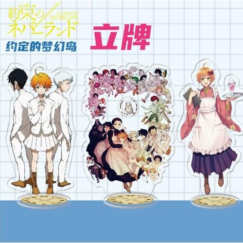 Anime The Promised Neverland Acrylic Stand Figure Creativity Desktop Standing Plate Decoration Collection Model Toy Gifts
