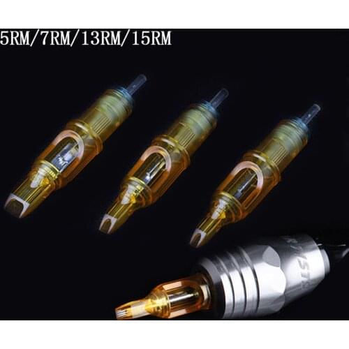 Cartridge Needles Tattoo 5/7/13/15RM 20Pcs Body Art Permanent Makeup Disposable Sterilized for Tattoo Machine Gun Power Supply