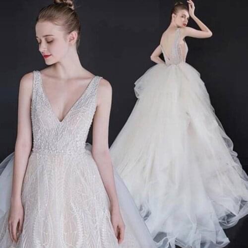 LOVSKYLINE Wedding Dresses With A Train