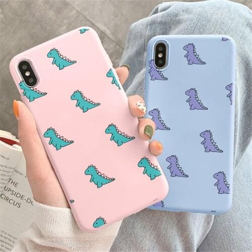 Cute Cartoon Dinosaur Case For iPhone 7 6 6S 8 Plus 12 Mini 11 Pro Max XS MAX 5 5S SE 2020 X XR Soft Silicone Animals Back Cover
