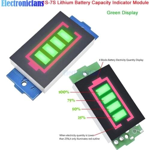 1S/2S/3S/4S/5S/6S/7S Series Lithium Battery Capacity Indicator Module 4 Level Electric Vehicle Battery Power Tester Li-po Li-ion