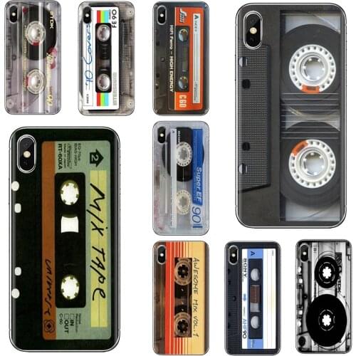 Soft Case Housing Retro Side Old Style Tape Cassette For Xiaomi Mi 5X 6X Mix 1 2 2S 3 Mi5 Mi5S Mi6 Mi3 Mi4 poco X3 nfc F2 Pro M3