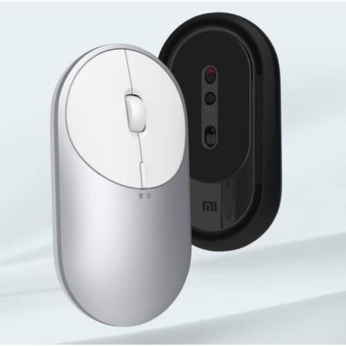 Newest Original Xiaomi Mi Portable Mouse 2 4-DPI 4000 2400 1800 1200 Bluetooth RF2.4 Aluminium Metal ABS Windows 10 Android Mac