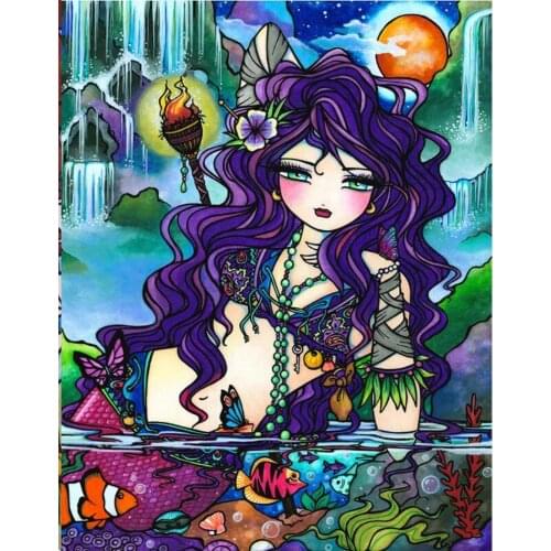 5D DIY Poured Glue Diamond Painting Kits Embroidery diamond Stitch Scalloped Edge Soft Canvas Gift Living room decoration