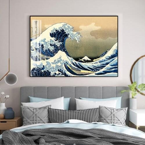 Wall Art Picture For Living Room Home Decor Hd Print Canvas Paintings Japanese Style Traditional s Wave Kanagawa Vintage