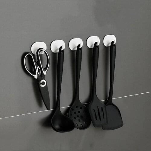 SUS304 Stainless Steel Wall Hooks Self Adhesive Sticky Kitchen Home Bathroom Hanger Storage Hanging Holder
