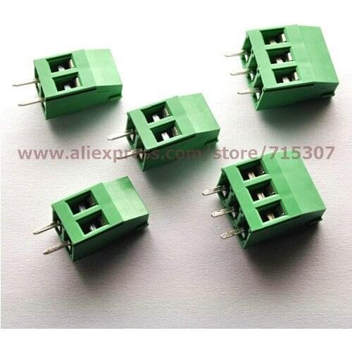 PHISCALE 20pcs PCB Terminal Blocks 5.08mm 2pin 300V 25A