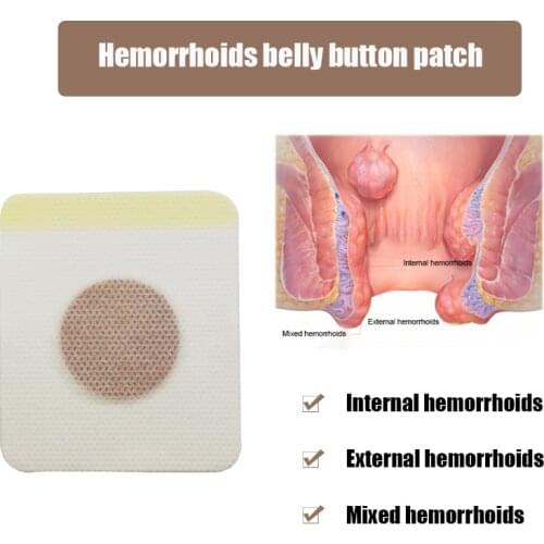 10PCS Hemorrhoids Belly Button Patch Treatment Internal External Hemorrhoids Anus Itching Anal Fissure Bleeding Plaster Care