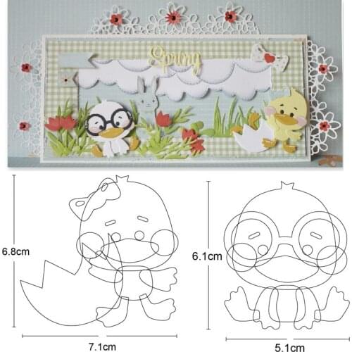 Craft dies Glasses Bow Little yellow duck Metal Cutting Dies for Scrapbooking Cards Making Embossing Dies Cuts New Dies for 2020