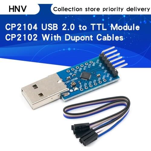 CP2104 USB 2.0 to TTL UART 6PIN Module Serial Converter STC PRGMR Replace CP2102 With Dupont Cables