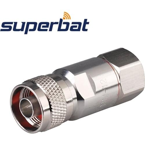 Superbat N Clamp Plug RF Coaxial Connector for Corrugated Copper 1/2" Cable Straight