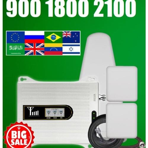 4 indoor antennas four band 25dB High gain Amplifier Repeater Booster LTE 800 900 1800 2100 MHz Romania Czech Bulgaria Ukraine