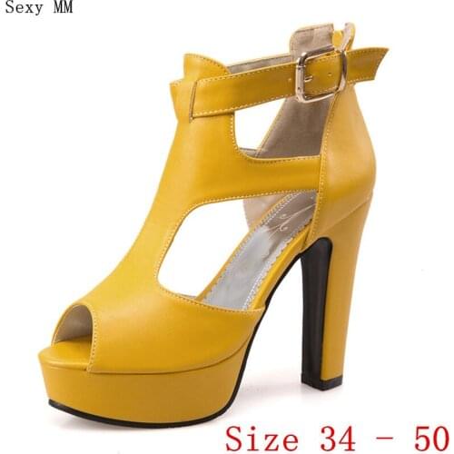 Platform Pumps Women High Heels Party Gladiator Sandals Woman High Heel Shoes Plus Size 34 - 40 41 42 43 44 45 46 47 48 49 50