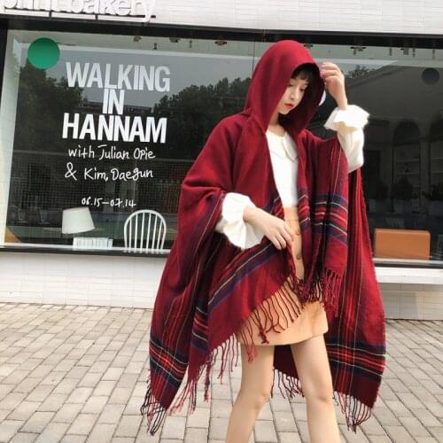 Winter Cloak Women Soft Cashmere-Like Print Cardigan Capes Soft Coat Ponchos Mujer Elegant Luxury Brand Blanket Female Shawl