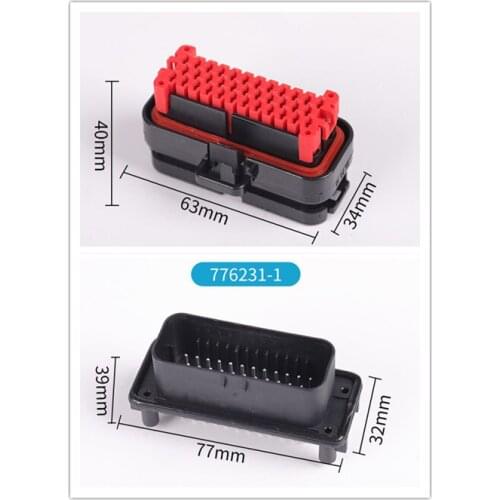 1/2/5sets/lot 35 Pin 35 Way Female Male Right Angle For AMP TYCO TE Connectivity Automotive ECU Connector Plug 776164-1 776231-1