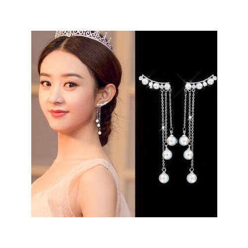New Long Crystal Tassel Womens Dangle Earrings Wedding Drop Earrings Fashion Jewelry Gifts