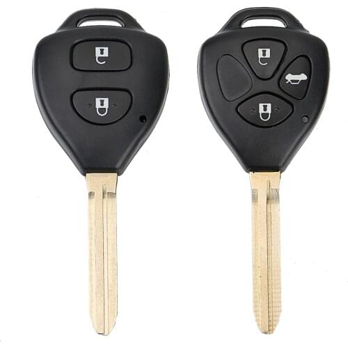 2 Button 3 Button Key Fob Case Car Key Shell Car-styling Uncut Blade For Toyota Camry Corolla RAV4 REIZ Alphard Toy43 Remote