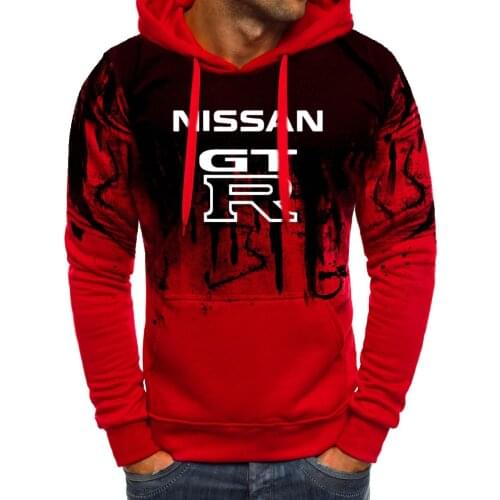 2021 Hoodies Men GTR Car Logo Print Sweatshirt Spring Autumn Gradient Men Hoodie harajuku Casual Hoody