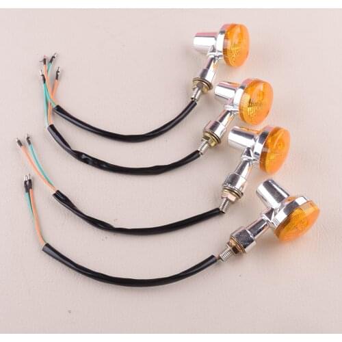 4Pcs Motorcycle Amber Bulb Turn Signal Light Indicator Lamp Refit Universal Accessories High Quality