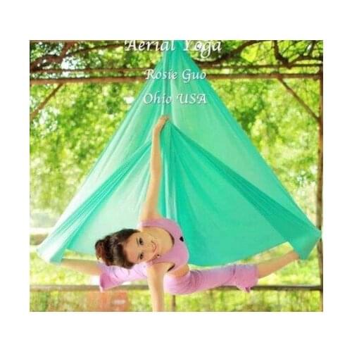 5*2.8 meter full set Aerial Anti-gravity Yoga Hammock Swing Yoga +1 pair carabiner +1 pair extender rope +1pair ring mount