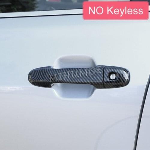W/o Keyless Door Handle Cover Moulding Trim For 2019 2020 Subaru Forester SK Carbon Fiber