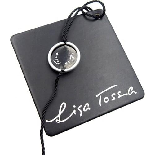 2017 DIY logo name uv black hang tag hang tag for Jeans