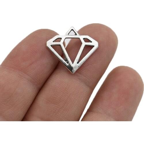 JAKONGO Crystal Charms Pendants for Jewelry Making Bracelet DIY Accessories 19x20mm 20pcs