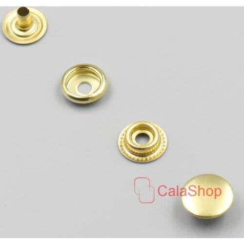 50 Sets / Lot 12mm 1/2" Brass Snap Fastener Leather Craft Rapid Rivet Button Sewing For Bags Shoes