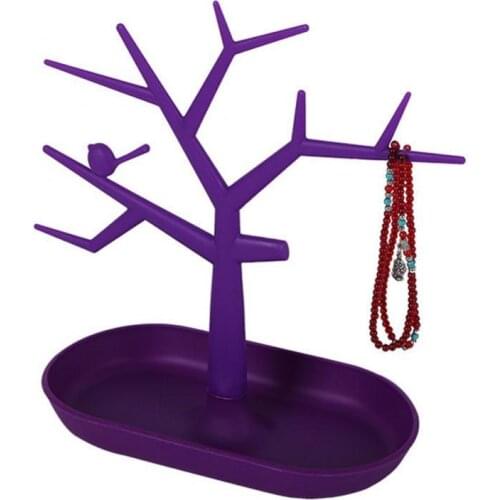 50% Hot Sales Chic Display Jewelry Organizer Show Rack Necklace Ring Earring Tree Stand Holder