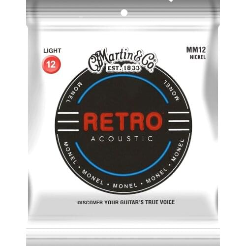 MartinGuitar MM12 Retro Monel Acoustic Guitar Strings, Light 12-54