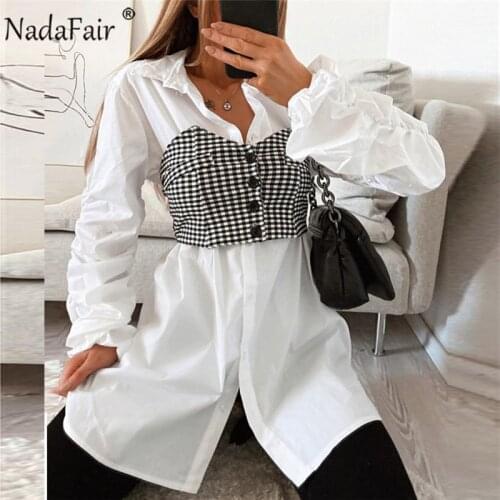 Nadafair Fashionable Shirt Dresses