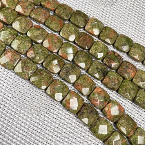 Natural Malachite Stone Beads Agates Faceted Loose Spacer Beads for Making Necklace DIY Bracelet Accessories Wholesale