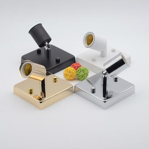 E27 Lamp Holder Modern Square Screw Ceiling/Wall Mounted Lamp Bulb Socket High temperature resistant ceramic screw Lamp Base