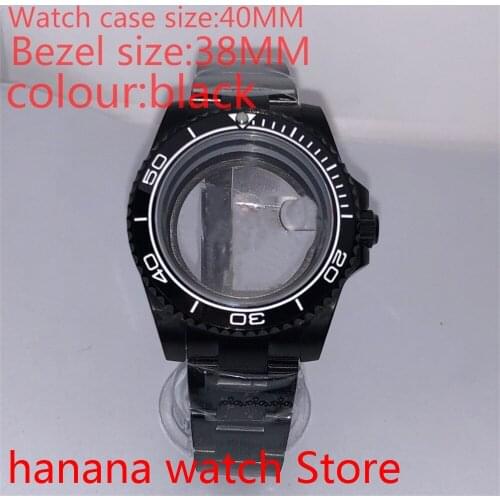 Suitable for NH35 36 Mingzhu2813 Miyata self-winding 40mm transparent black box series, with rotating ceramic black bezel