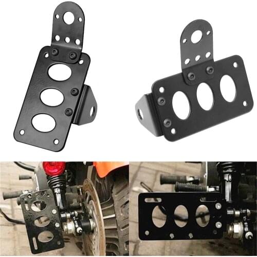 Motorcycle Side Mounted License Plate Mount Holder Fender Number Plate Bracket Stand For Harley Sportsters Bobber Chopper