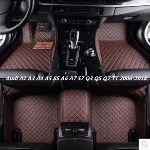 For Audi A1 A3 A4 A5 S5 A6 A7 S7 Q3 Q5 Q7 2006-2018 3D Luxury Car Floor Mat Fits ( Fits AUDI All Models) Fast By EMS