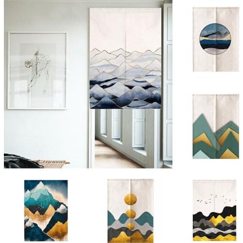 Modern Fabric Curtain Bedroom Kitchen Partition Door Curtain Tube Blackout Curtain Home Decoration Half Panel Curtain