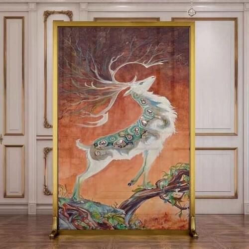 Light Luxury Stainless Steel Screen Customization, Art Screen Partition, Living Room Entrance Hall Decoration SUS 304