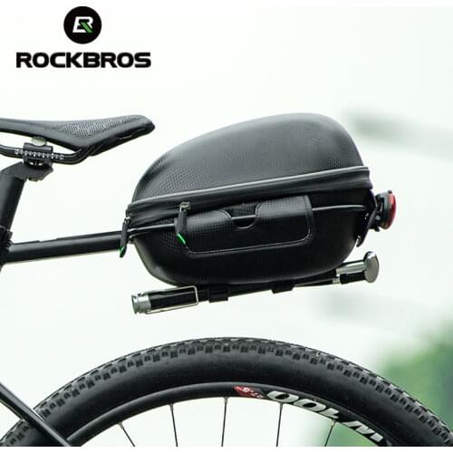 ROCKBROS Bike Bag Waterproof Hard Shell Hang Rear Reflective Light Load-Bearing Saddle Bag EVA Large Capacity Seat Bicycle Bag