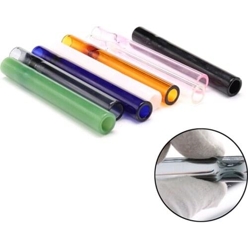 1pc Tobacco Pipe Glass Cigarette Smoking Smoke Filter Pipes Holder Tube For Tobacco Cigarettes Mouthpiece Hookah