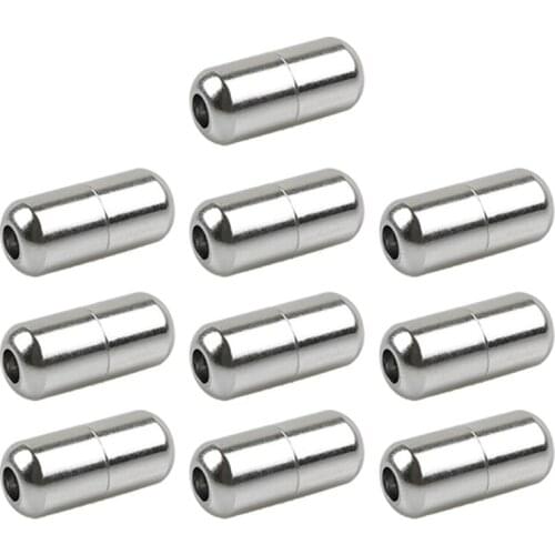 10Pcs Elastic Laces Clasps Metal Capsule Lock Buckles Tip Ends No Tie Shoelaces Tieless Elastic Lazy Shoelace Accessries
