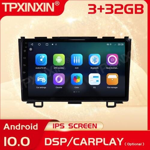 2 Din Carplay Android Radio Receiver Multimedia Stereo For Honda CRV 2007 2008 2009 2010 2011 GPS Navigation Recorder Head Unit