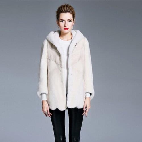 2021 Brand luxury women natural mink fur jacket sashes elegant lady high quality Imported winter fur coat