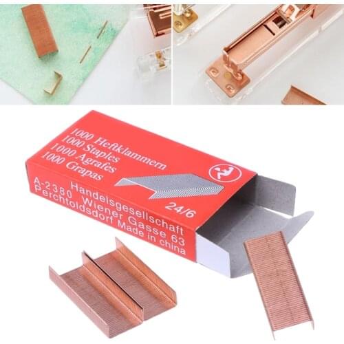2021 New 1000Pcs/Box 12mm 12# 24/6 Creative Metal Staples Office School Binding Supplies