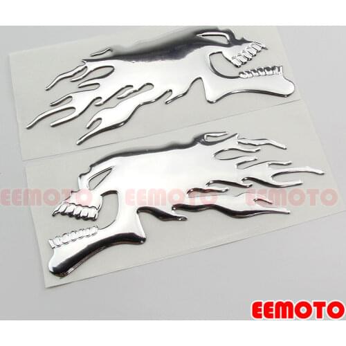 3D Motorcycle Ghost Skull Head helmet Tank Pad Motorbike Car truck Fairing Decals decoration Stickers for honda suzuki kawasaki