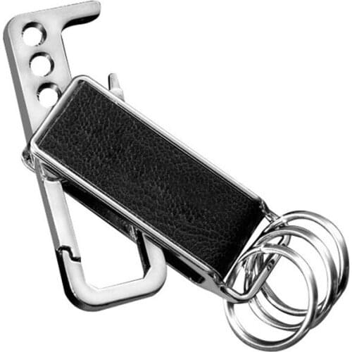 5pcs New Classic Men Leather Bottle Opener Keychain Wholesale Gold Color High Quality Keyring Holder For Car Waist Hanging